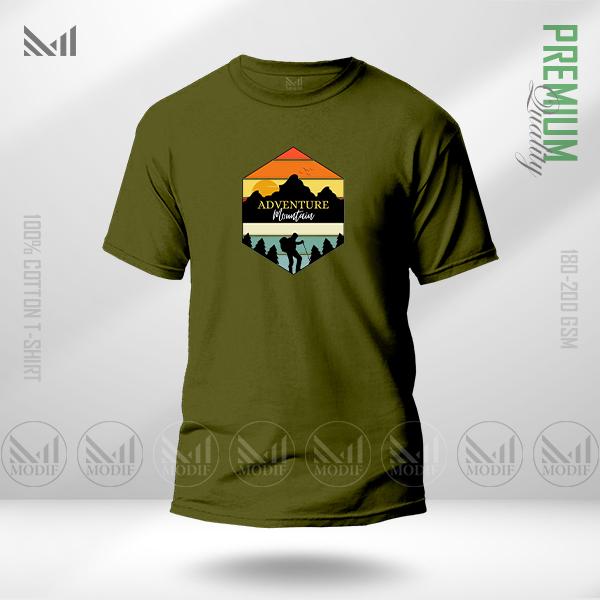 Adventure Mountain Graphic T-Shirt | Premium Cotton | Unisex Round Neck