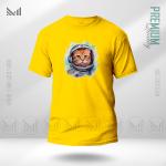 AstroCat Graphic T-Shirt – Space Cat Artwork in Premium Cotton | Unisex Round Neck | Short Sleeve