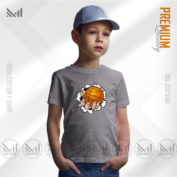 Basketball Kids Graphic T-Shirt Made With Premium Cotton Unisex Round Neck Short Sleeve