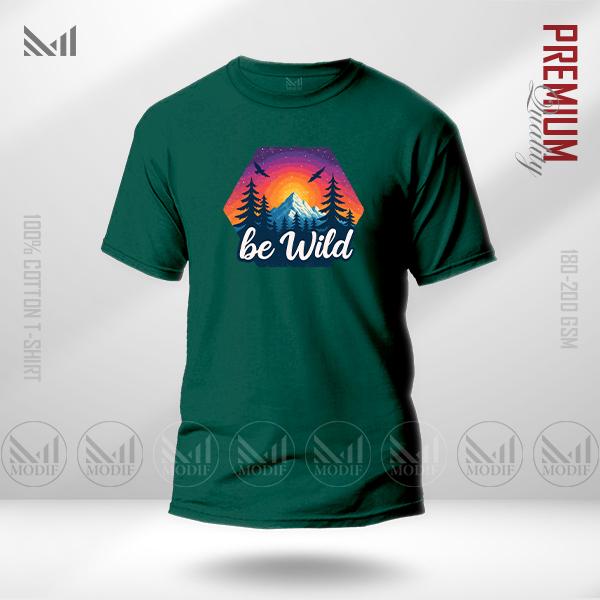 Be Wild Classic T-Shirt – Adventure Inspired Minimal Design | Premium Cotton | Unisex Round Neck | Short Sleeve | Casual Everyday Wear