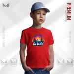 Be Wild Kids Graphic T-Shirt – Fun Adventure Design | Premium Cotton | Unisex Round Neck | Short Sleeve | Comfortable Casual Wear for Boys & Girls