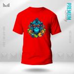 Blue Monkey Graphic T-Shirt Made With Premium Cotton Unisex Round Neck Short Sleeve