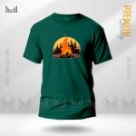 Campfire Graphic T-Shirt – Bold Outdoor Camp Inspired Artwork | Premium Cotton | Unisex Round Neck | Short Sleeve