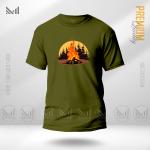 Campfire Graphic T-Shirt – Bold Outdoor Camp Inspired Artwork | Premium Cotton | Unisex Round Neck | Short Sleeve