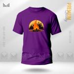 Campfire Graphic T-Shirt – Bold Outdoor Camp Inspired Artwork | Premium Cotton | Unisex Round Neck | Short Sleeve