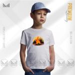Campfire Kids Graphic T-Shirt – Bold Outdoor Camp Artwork | Premium Cotton | Unisex Round Neck | Short Sleeve