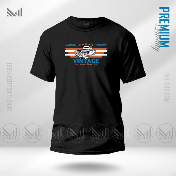 Classic Truck Graphic T-Shirt – Vintage Vehicle Inspired Artwork | Premium Cotton | Unisex Round Neck | Short Sleeve