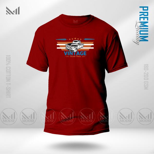 Classic Truck Graphic T-Shirt – Vintage Vehicle Inspired Artwork | Premium Cotton | Unisex Round Neck | Short Sleeve
