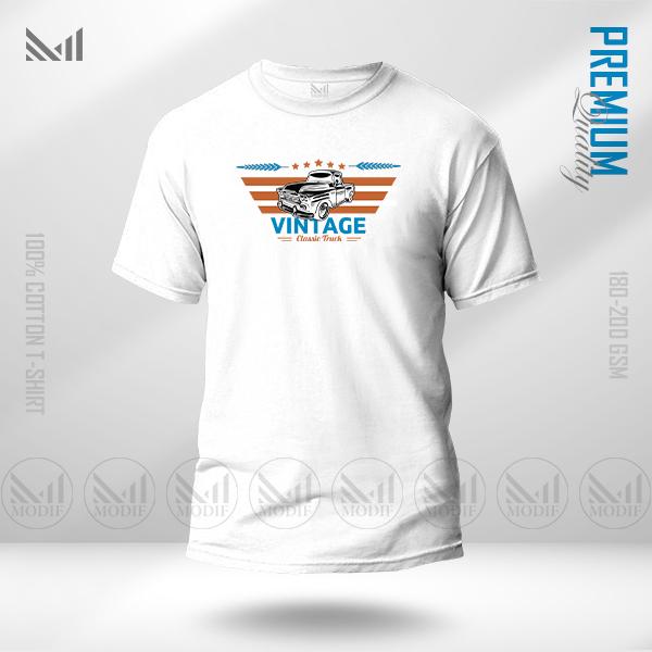 Classic Truck Graphic T-Shirt – Vintage Vehicle Inspired Artwork | Premium Cotton | Unisex Round Neck | Short Sleeve