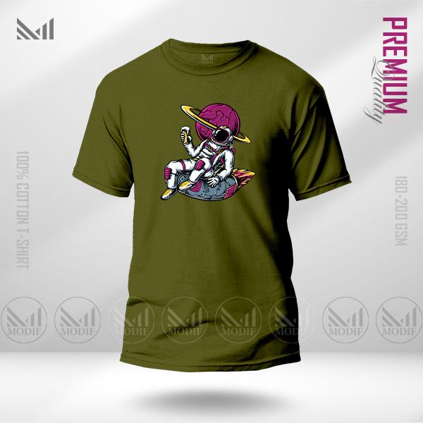 Cool Astronaut Graphic T-Shirt | Premium Cotton | Unisex Round Neck Short Sleeve