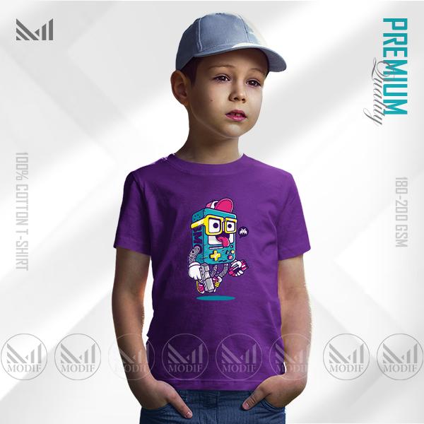 Crazy Robo Kids Graphic T-Shirt – Fun Robot Artwork | Premium Cotton | Unisex Round Neck | Short Sleeve