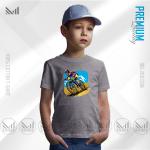 Cyclist Kids Graphic Cotton T-Shirt for Active Play | Premium Soft Fabric | Unisex Round Neck Short Sleeve