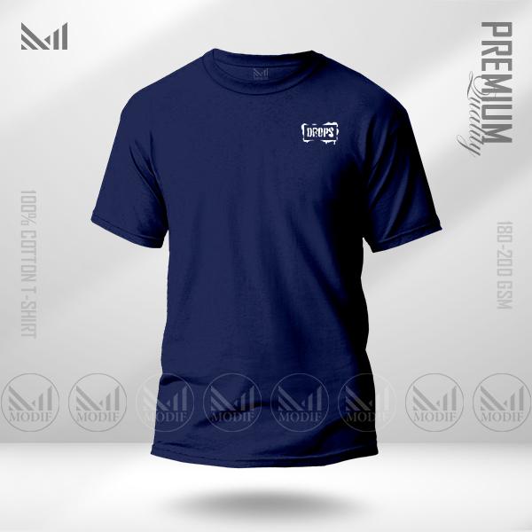 Drops classic men & women t-shirt premium cotton unisex round neck short sleeve