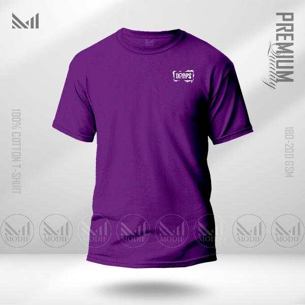 Drops classic men & women t-shirt premium cotton unisex round neck short sleeve