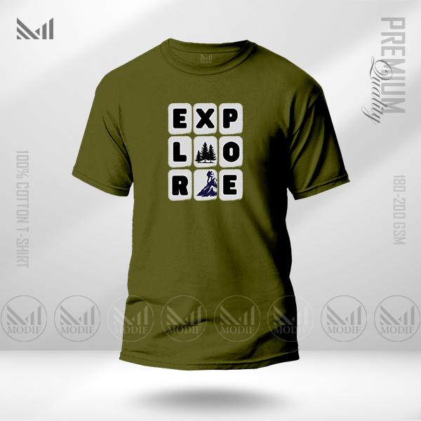 Explore Graphic T-Shirt – Adventure Inspired Design Made with Premium Cotton | Unisex Round Neck | Short Sleeve