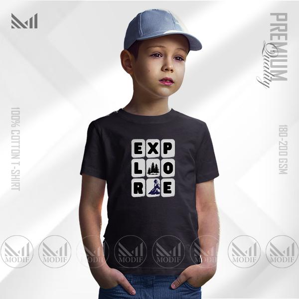 Explore Kids Graphic T-Shirt – Adventure Inspired Design in Premium Cotton | Unisex Round Neck | Short Sleeve