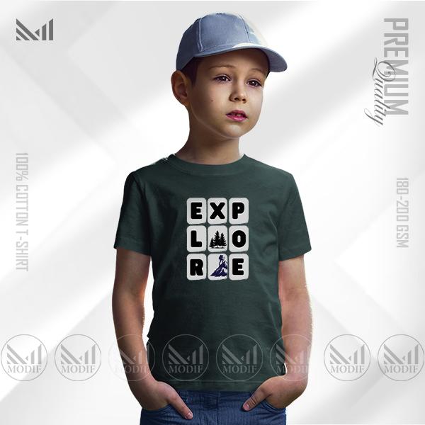 Explore Kids Graphic T-Shirt – Adventure Inspired Design in Premium Cotton | Unisex Round Neck | Short Sleeve