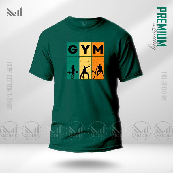 Gym Sports Graphic T-Shirt | Premium Cotton | Unisex Round Neck Short Sleeve