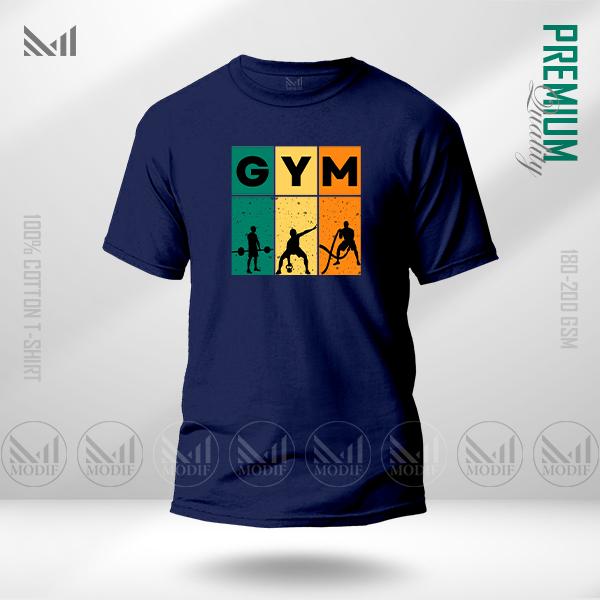 Gym Sports Graphic T-Shirt | Premium Cotton | Unisex Round Neck Short Sleeve