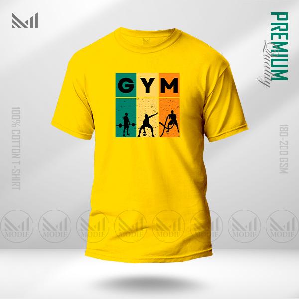 Gym Sports Graphic T-Shirt | Premium Cotton | Unisex Round Neck Short Sleeve