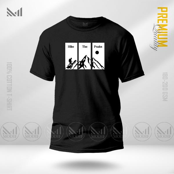 Hike the Peak Graphic T-Shirt | Premium Cotton | Unisex Round Neck | Short Sleeve