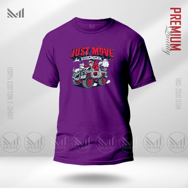 Just Move Graphic T-Shirt – Motivational Active Lifestyle Design | Premium Cotton | Unisex Round Neck | Short Sleeve | Casual Streetwear Style