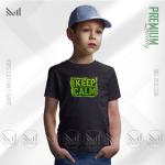 Keep Calm Kids Graphic T-Shirt – Bold Statement Print | Premium Cotton | Unisex Round Neck | Short Sleeve | Comfortable Casual Wear for Boys & Girls