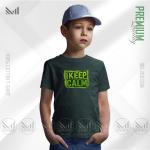 Keep Calm Kids Graphic T-Shirt – Bold Statement Print | Premium Cotton | Unisex Round Neck | Short Sleeve | Comfortable Casual Wear for Boys & Girls