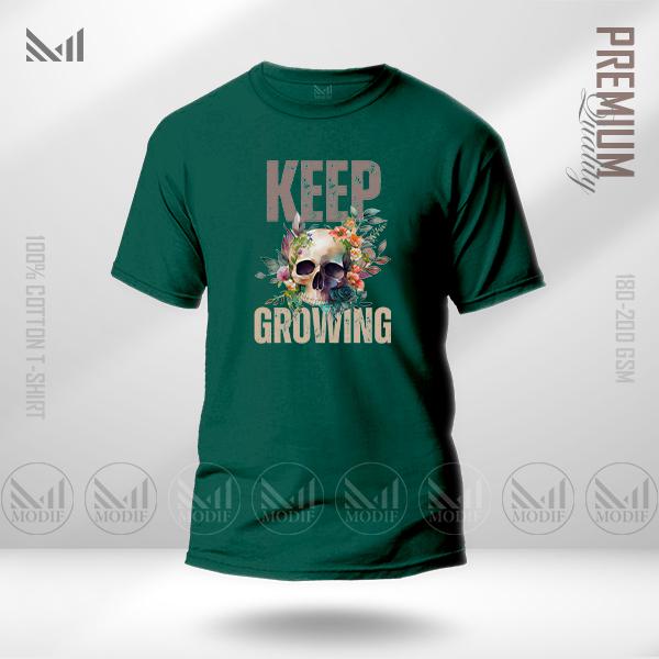 Keep Growing Graphic T-Shirt – Premium Cotton, Unisex, Round Neck
