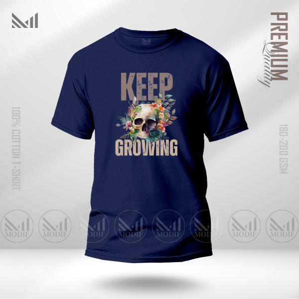 Keep Growing Graphic T-Shirt – Premium Cotton, Unisex, Round Neck