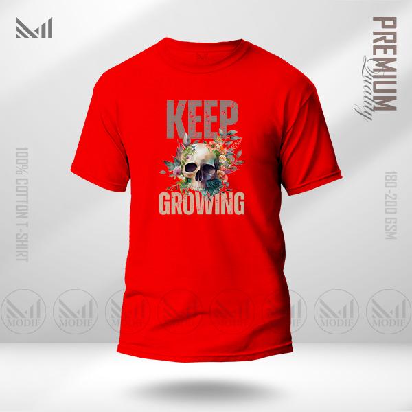 Keep Growing Graphic T-Shirt – Premium Cotton, Unisex, Round Neck