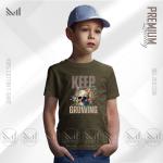 Keep Growing Kids Graphic T-Shirt – Premium Cotton, Unisex, Round Neck