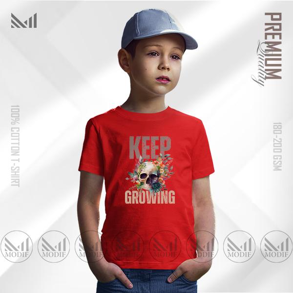 Keep Growing Kids Graphic T-Shirt – Premium Cotton, Unisex, Round Neck