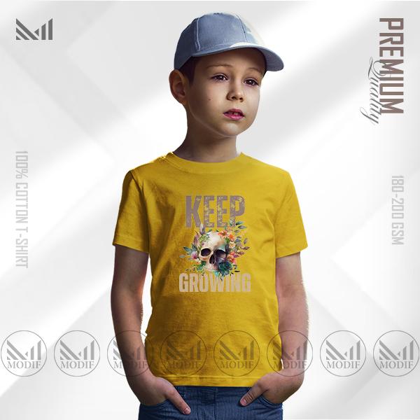 Keep Growing Kids Graphic T-Shirt – Premium Cotton, Unisex, Round Neck