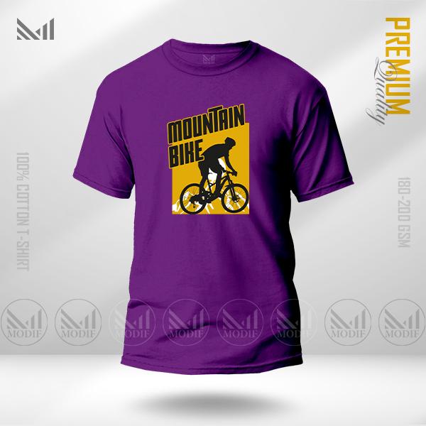 Mountain Bike Graphic T-Shirt – Adventure Cycling Artwork in Premium Cotton | Unisex Round Neck | Short Sleeve