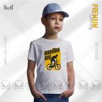 Mountain Bike Kids Graphic T-Shirt – Adventure Cycling Design in Premium Cotton | Unisex Round Neck | Short Sleeve