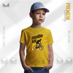 Mountain Bike Kids Graphic T-Shirt – Adventure Cycling Design in Premium Cotton | Unisex Round Neck | Short Sleeve