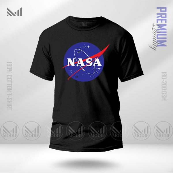 NASA Graphic T-Shirt Diperbuat Daripada Kapas Premium Uniseks Leher Bulat Lengan Pendek