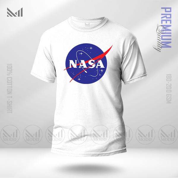 NASA Graphic T-Shirt Diperbuat Daripada Kapas Premium Uniseks Leher Bulat Lengan Pendek
