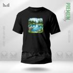 Nature View Graphic T-Shirt – Scenic Landscape Inspired Artwork | Premium Cotton | Unisex Round Neck | Short Sleeve