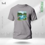 Nature View Graphic T-Shirt – Scenic Landscape Inspired Artwork | Premium Cotton | Unisex Round Neck | Short Sleeve