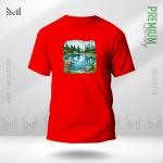 Nature View Graphic T-Shirt – Scenic Landscape Inspired Artwork | Premium Cotton | Unisex Round Neck | Short Sleeve