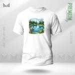 Nature View Graphic T-Shirt – Scenic Landscape Inspired Artwork | Premium Cotton | Unisex Round Neck | Short Sleeve