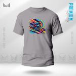 Neon Rider Graphic T-Shirt – Electric Night Drive Design | Premium Cotton | Unisex Round Neck | Short Sleeve | Modern Streetwear Style