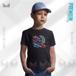 Neon Rider Kids Graphic T-Shirt – Electric Neon Print | Premium Cotton | Unisex Round Neck | Short Sleeve | Cool Casual Wear for Boys & Girls