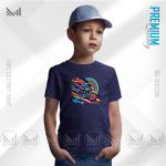 Neon Rider Kids Graphic T-Shirt – Electric Neon Print | Premium Cotton | Unisex Round Neck | Short Sleeve | Cool Casual Wear for Boys & Girls