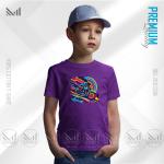 Neon Rider Kids Graphic T-Shirt – Electric Neon Print | Premium Cotton | Unisex Round Neck | Short Sleeve | Cool Casual Wear for Boys & Girls