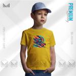 Neon Rider Kids Graphic T-Shirt – Electric Neon Print | Premium Cotton | Unisex Round Neck | Short Sleeve | Cool Casual Wear for Boys & Girls
