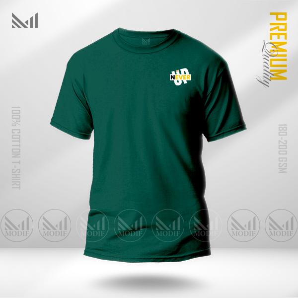 Never give up classic premium cotton tshirt unisex round neck short sleeve t shirt man & women