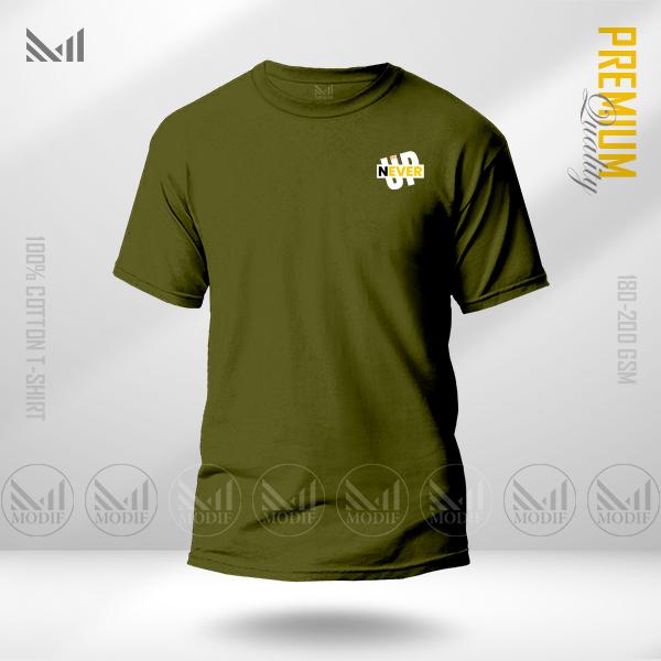 Never give up classic premium cotton tshirt unisex round neck short sleeve t shirt man & women